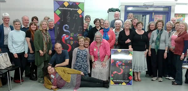 Silsden Singers and their new banners